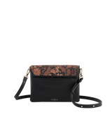 Deco Blooms Black Crossbody Handbag