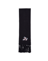 Forget-Me-Not Knitted Navy Scarf