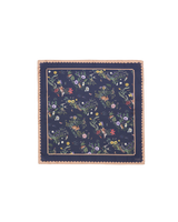 Running Bunny Toile Navy Square Scarf