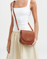 Tan Saddle Crossbody Bag