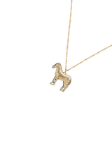 Zebra Pendant Necklace