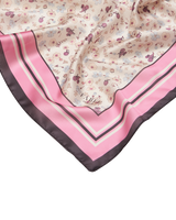 Deco Blooms Silky Lightweight Cream Scarf