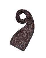Deco Blooms Silky Lightweight Black Scarf
