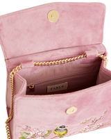 Morning Song Bird Embroidered Mini Pink Tote