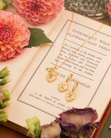 August Birthstone Gladiolus Huggie Earrings