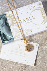 Libra Zodiac Spinner Necklace
