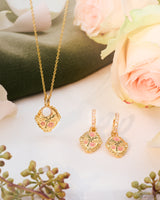 October Birthstone Cosmos Charm Necklace