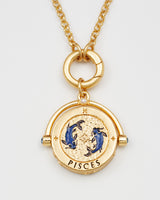 Pisces Zodiac Spinner Necklace