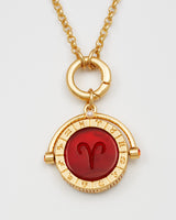 Aries Zodiac Spinner Necklace