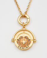 Gemini Zodiac Spinner Necklace