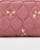 Bee Quilted Rose Purse
