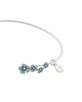 Forget Me Not Silver Bangle