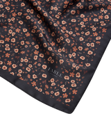 Deco Blooms Silky Lightweight Black Scarf