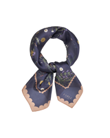 Running Bunny Toile Navy Square Scarf