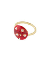 Enamel Mushroom Ring