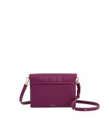 Floral Engravings Plum Crossbody Handbag