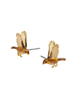 Enamel Flying Robin Earrings