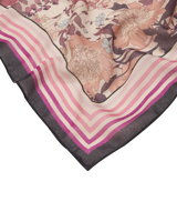 Deco Blooms Candy Stripe Border Midweight Scarf