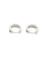 Forget Me Not Silver Mini Hoop Earrings