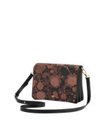 Deco Blooms Black Crossbody Handbag