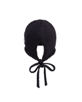 Forget-Me-Not Knitted Navy Bonnet