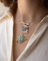 Blue Butterfly Silver Necklace