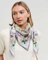 Ivory Selene Silk Blend Medium Square Scarf