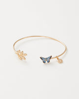 Enamel Blue Butterfly Bangle