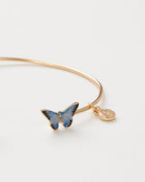 Enamel Blue Butterfly Bangle