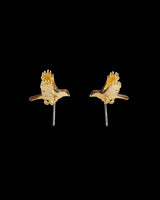 Enamel Flying Robin Earrings