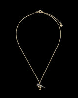 Enamel Blue Tit Short Necklace