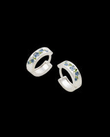 Forget Me Not Silver Mini Hoop Earrings