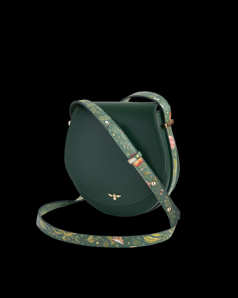 Into the Woods Green Saddle Bag