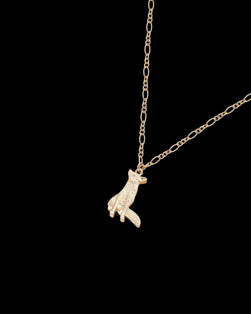 Enamel Fox Short Necklace