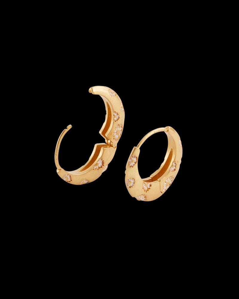 Daisy Hoop Earrings