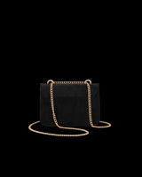Floral Ditsy Embroidered Black Velvet Bag