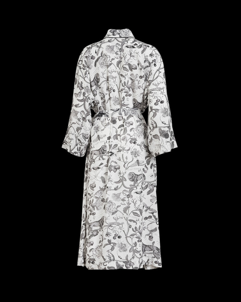 Tree of Life Monochrome Long Kimono