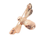 Gold Bee Brooch Green Gift Box