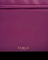 Floral Engravings Plum Crossbody Handbag