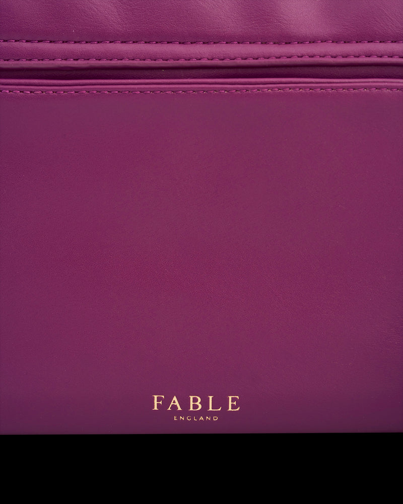 Floral Engravings Plum Crossbody Handbag