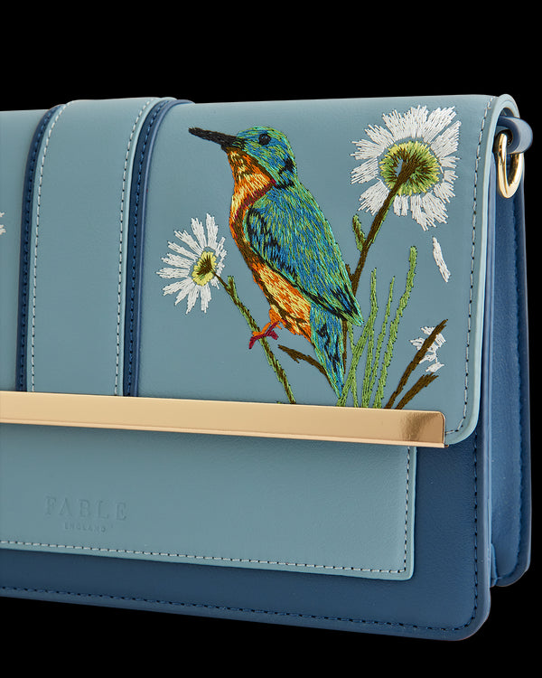 Morning Song Kingfisher Blue Rustic Bag
