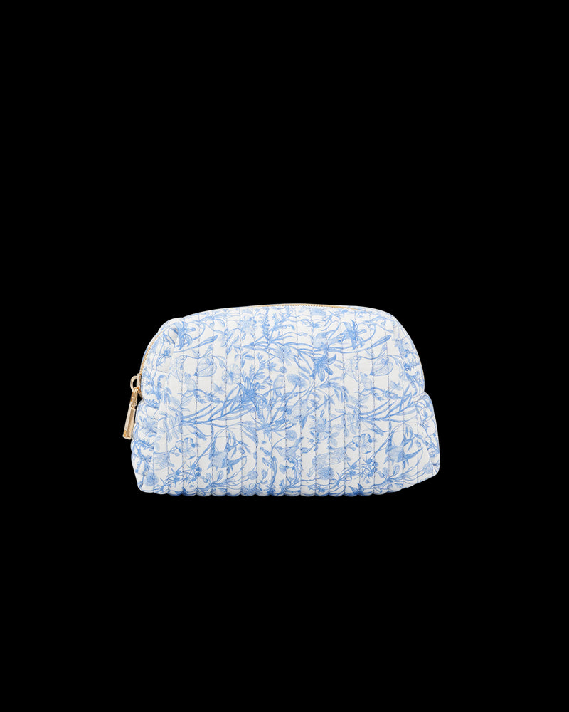 Bunny Blues Small Quilted Makeup Bag