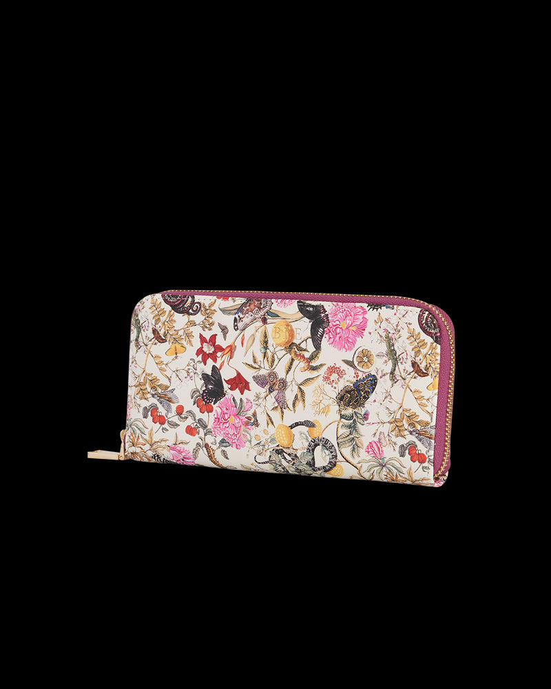 Floral Engravings Large Zip Purse