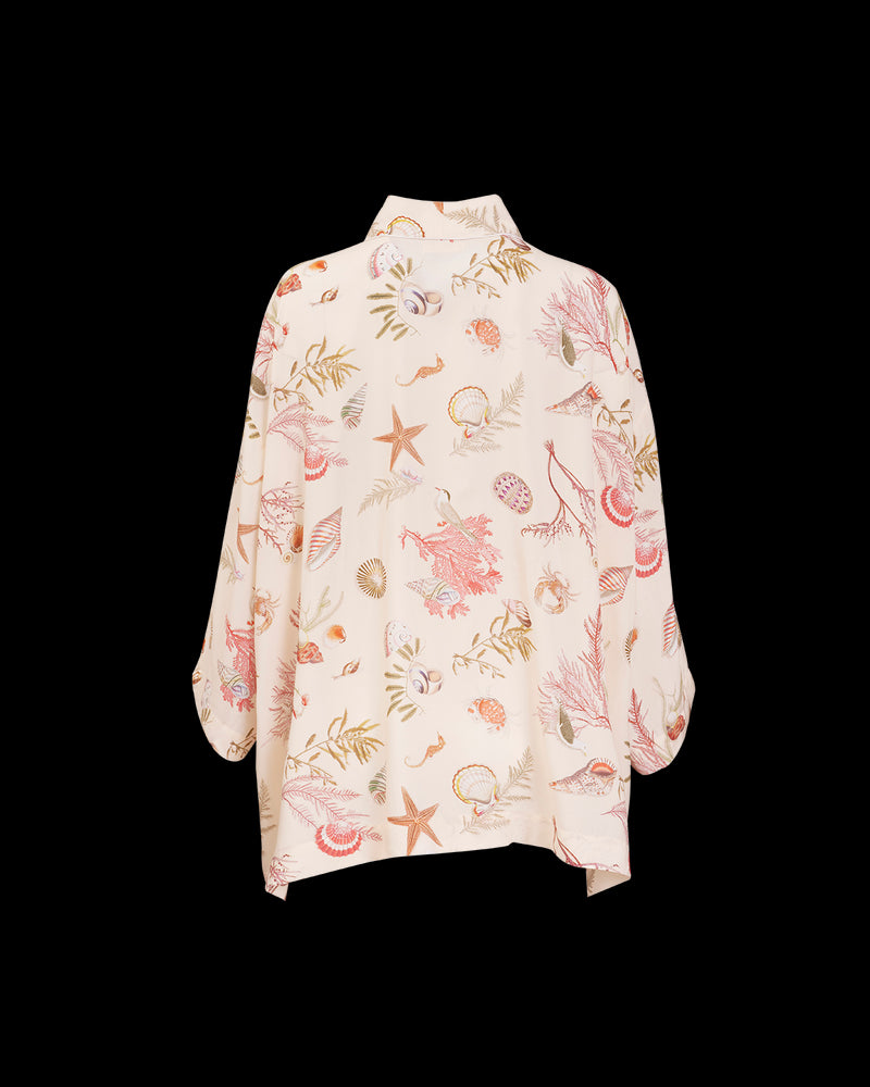 Whispering Sands Lotus Pink Short Kimono