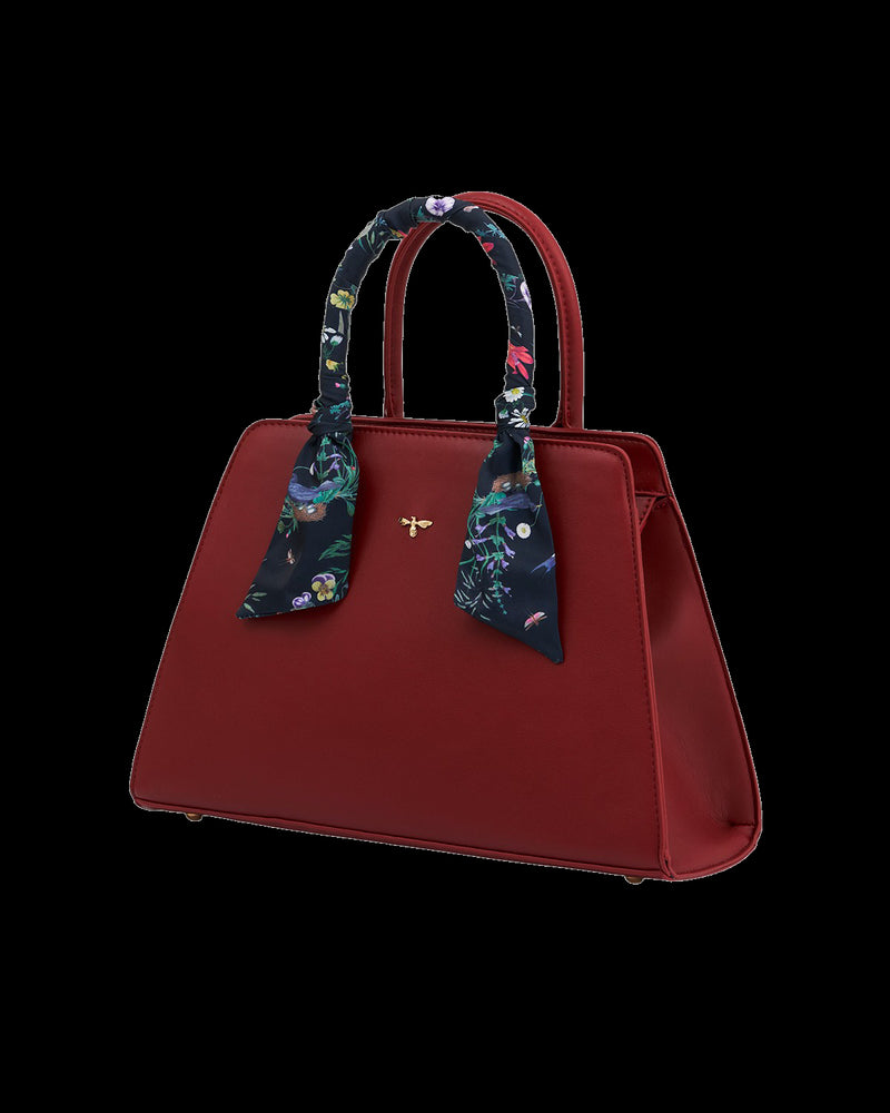 Burgundy Large Structured Tote