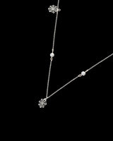 Cobweb & Pearl Silver Necklace