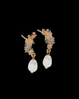 Hibiscus & Pearl Earrings