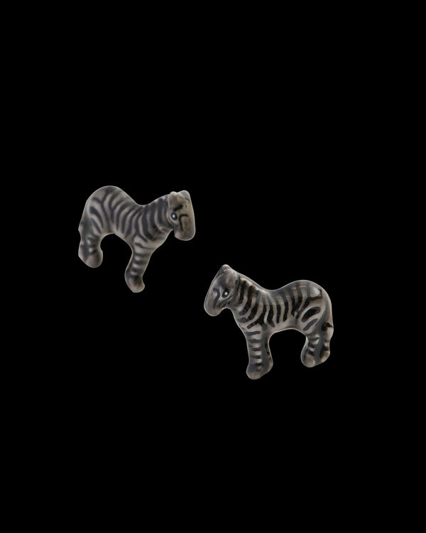 Zebra Stud Earrings