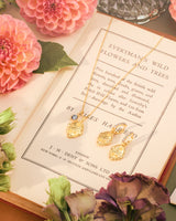 March Birthstone Daffodil Huggie Earrings