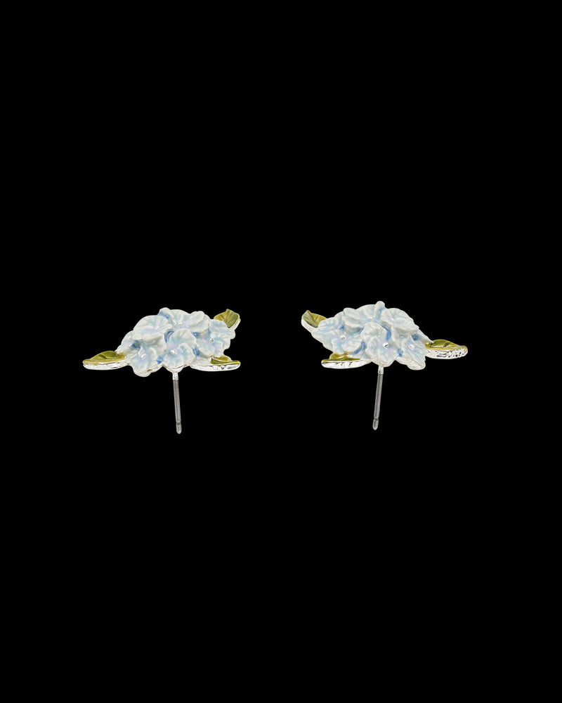 Hydrangea Silver Earrings